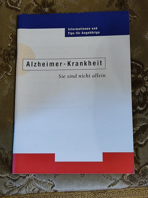 Altes Info - Heft:  Alzheimer-Krankheit - Sie sind nicht allein