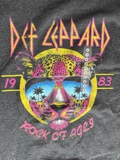 Def Leppard Rock Of Ages Heather Gray T-Shirt M NWT