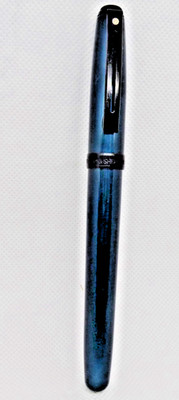 Sheaffer White Dot Prelude Fountain Pen--Blue with black trim--Medium-USA