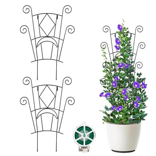 Stackable Plant Support Stakes 2 Pack Metal Twig Plants Trellis for Indoor