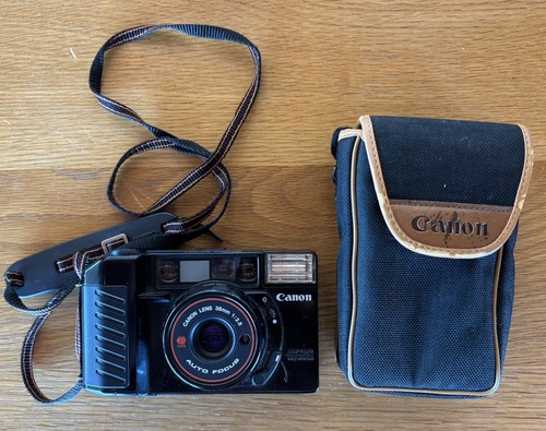 FOTOCAMERA CANON 35 mm pellicola Sure Shot AF 7 punti e scatta nera
