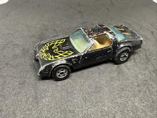 Vintage 1977 Hot Wheels Hot Bird Trans Am Blackwall Hong Kong Blue Windows USED