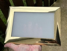 8x10 NOS Vtg Progress P6650 Recessed Light Rectangle BRASS FRAME ALBALITE GLASS