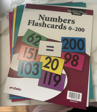 Abeka Numbers Flashcards 0-200 Homeschool Edi...