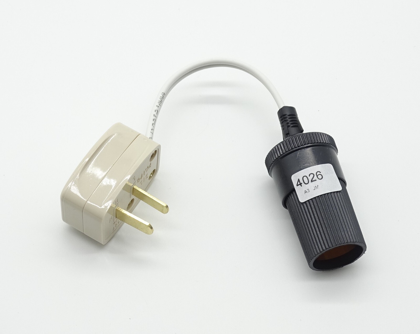 W4 12V ADAPTOR TO 12V PLUG CIGAR LIGHTER SOCKET TO 2 PIN CLIPSAL TYPE PLUG 00050