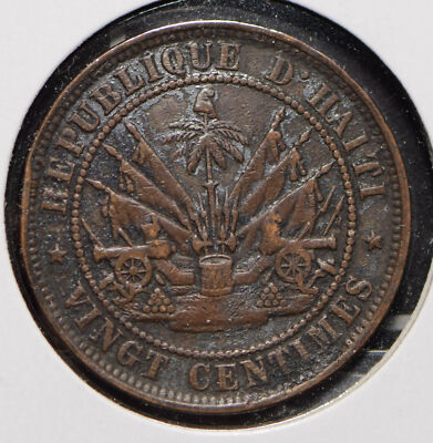 Tingatinga 20×20cm (3) Haiti 1863 20 Centavos 290217 combine shipping | eBay