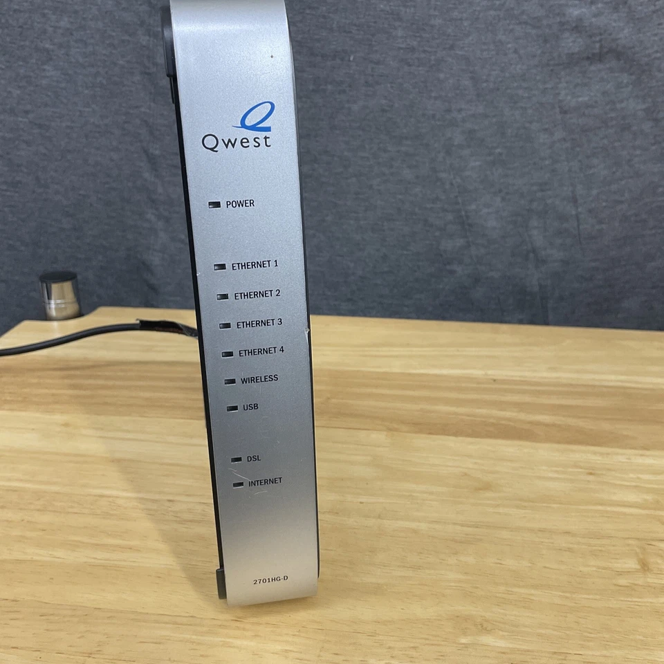 2WIRE MODEM ROUTER - Qwest/Centurylink - 2701HG-D Wi-Fi with Power Supply - Image 2 of 4