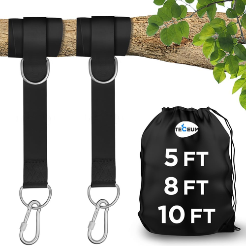 2 Strong Tree Swing Straps Hanging Climbing Max 2300 LB Safety Lock Carry Bag - Picture 11 of 12