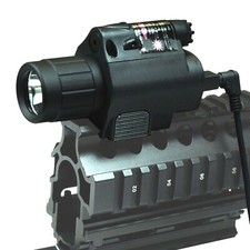 Red Laser Sight Cree Led Flash Light Combo - Rifle Shotgun 20mm Rail