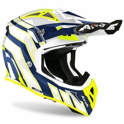 AIROH AVIATOR ACE ART BLUE GLOSS 2021 MX MOTOCROSS ENDURO CARBON HELMET
