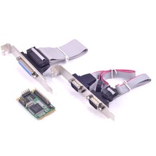 Mini PCIe to 2 Port RS232  LPT DB25 Parallel IEEE 1284 Controller card adapter