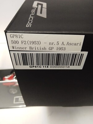 GP Replicas 1:18 A. Ascari Ferrari 500F2 #5 British GP Formula 1 World Champion 1953 Gp081c