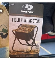 New Mossy Oak Field Hunting Stool w/ Under Seat Storage & Strap 225 Pound Limit