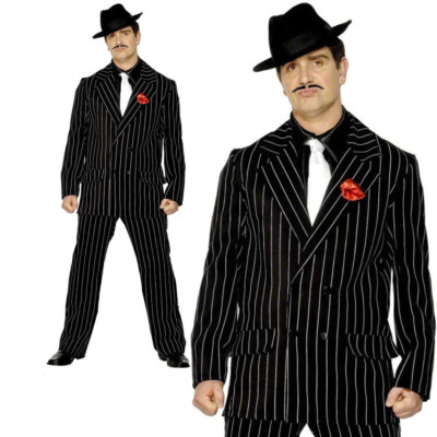 Neu Erwachsene Gangster Zoot Anzug Kostüm Herren 1920s Mafia Kostüm Outfit