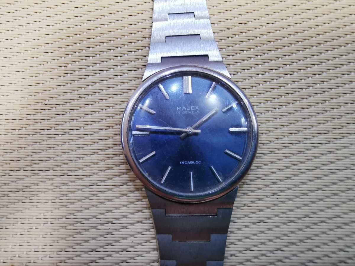Montres-Émaux-Bijoux 1978 Vintage SWISS MADE MEN WATCH MAJEX INCABLOC | eBay