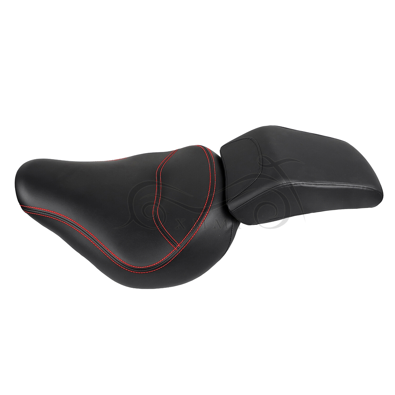 Driver Solo Seat w/ Passenger Cushion Pillion For Harley Fat Boy FLSTF 2007-2017