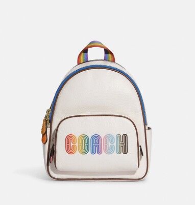 NWT Mini Court Backpack With Rainbow Coach NWT Coach Mini Court Backpack With Rainbow Coach | eBay main image 2