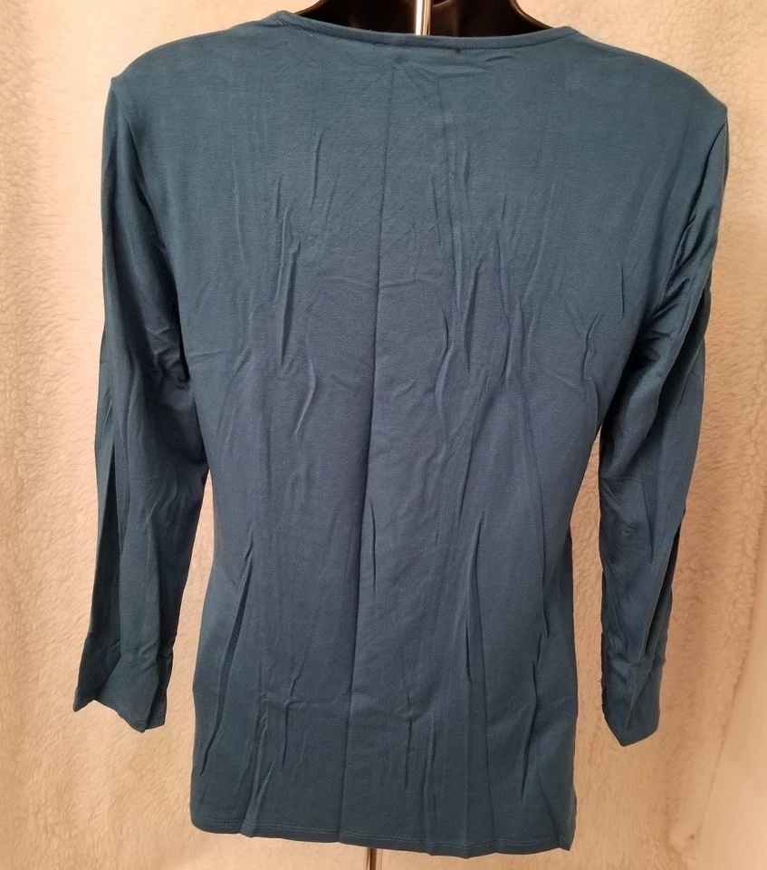 Grace Elements 女式衬衫上衣 S 码小号蓝色 — 第 3/3 张图片