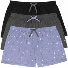 NWT Jane and Bleecker Women's Sleep Short 3-pack Black/Gray Size S $35 9A207