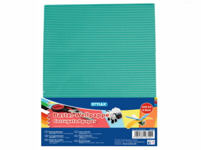 8 Blatt A4 Bastelwellpappe Wellpappe Pappe Basteln in 8 verschiedene Farben 