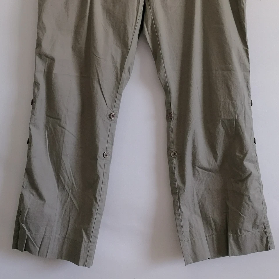 Pantalones Planet Motherhood Mujer Crema Caqui Cintura Elástica Pierna Recta Talla XL Foto 3 de 4