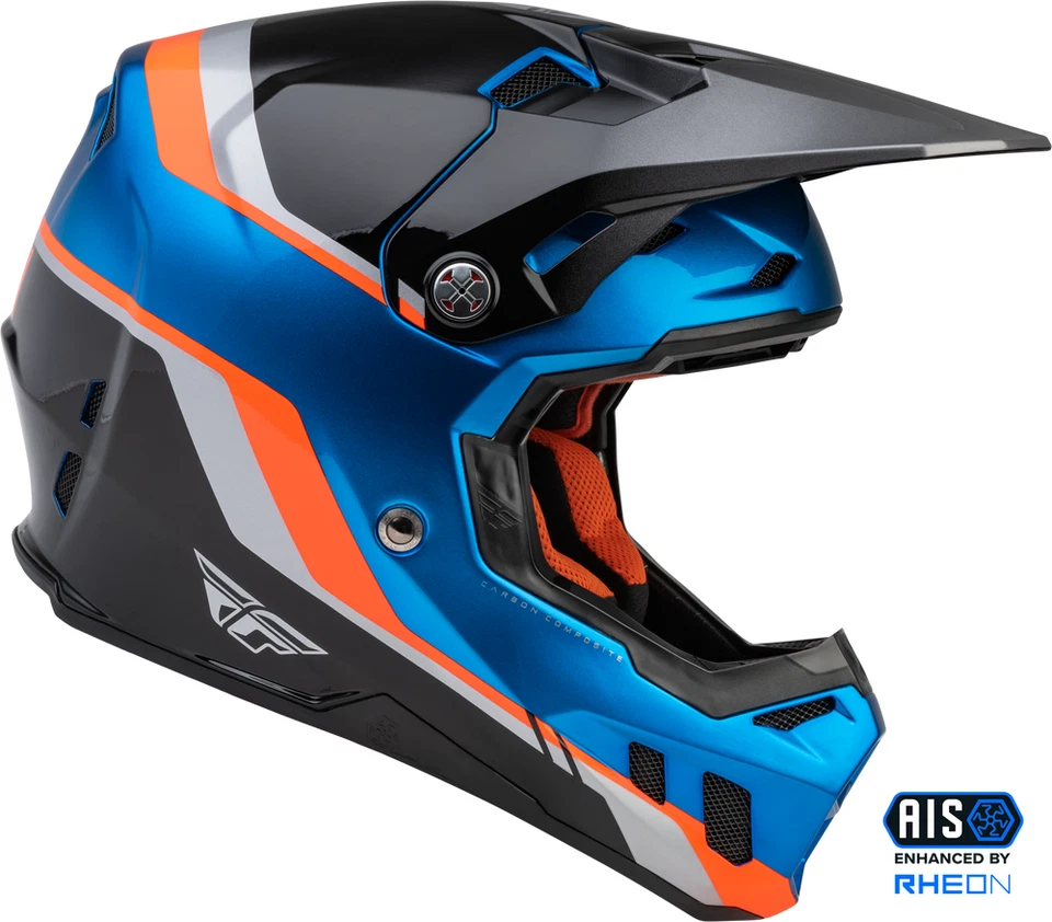 Fly Racing Youth Formula CC Driver Helmet Blue/Orange/Black Large - 73-4312YL - Image 2 of 4