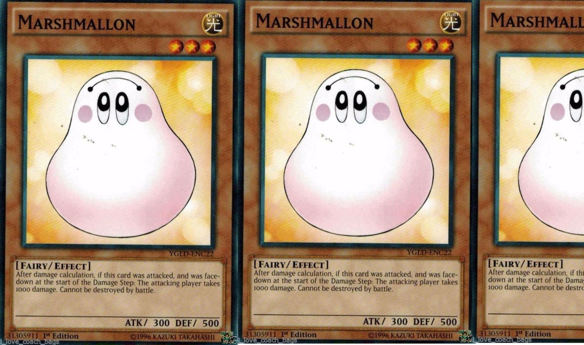 marshmallow yugioh card Marshmallon - Secret Rare (Unlimited embossed on both sides Yugioh Marshmallon Konami New |