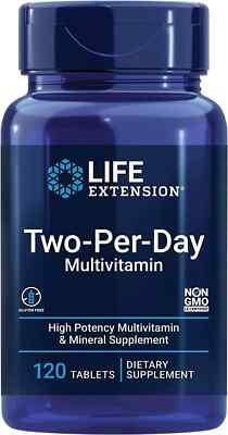 Life Extension Two-Per-Day Multivitamin 120 Tabletten Männer/Frauen Vitamine, Mineralien