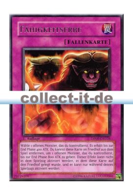 Yugioh DP09-DE026 Fähigkeitserbe 1. Auflage