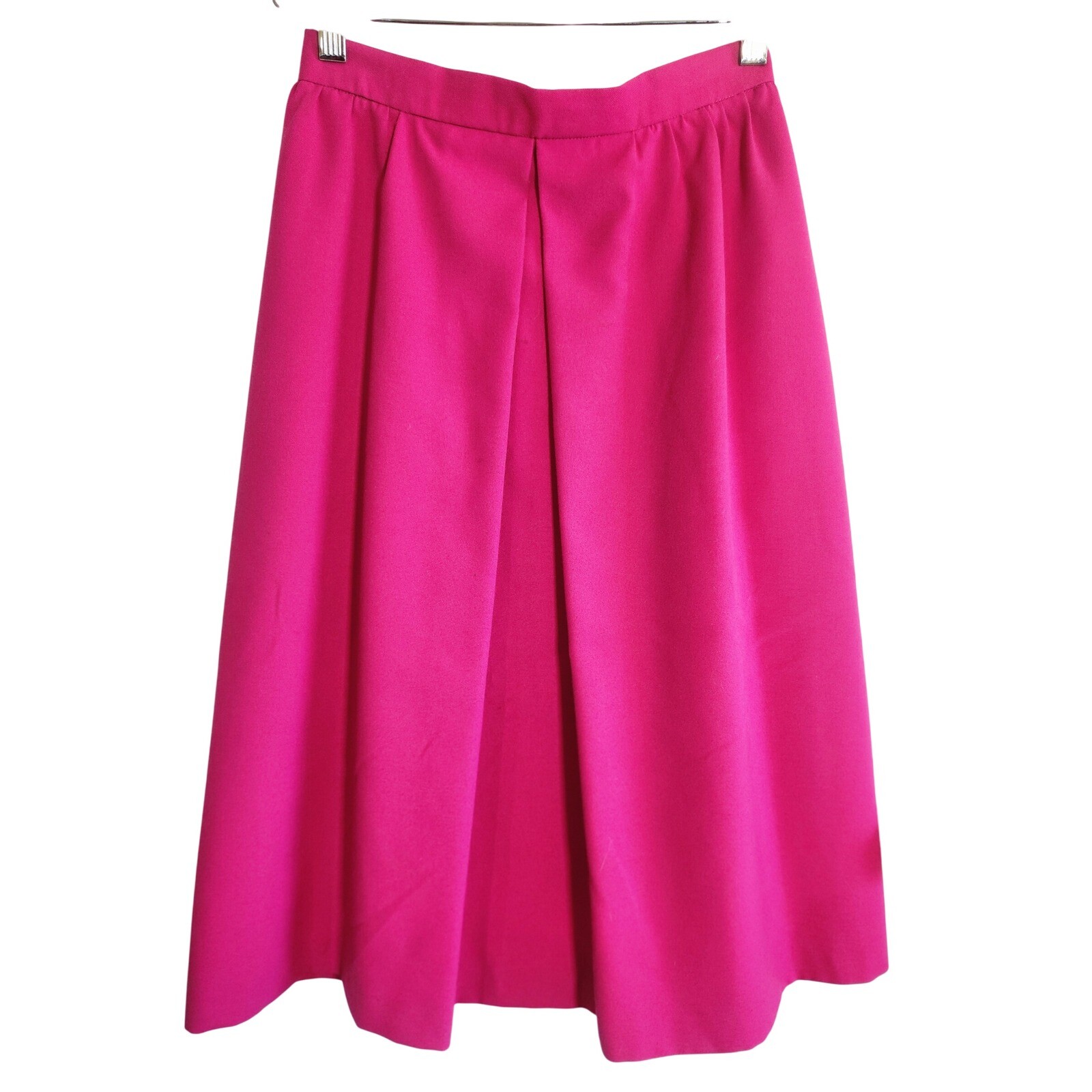 VTG Midi A-Line Hot Pink skirt Size 6 | Lined interior | High Waisted