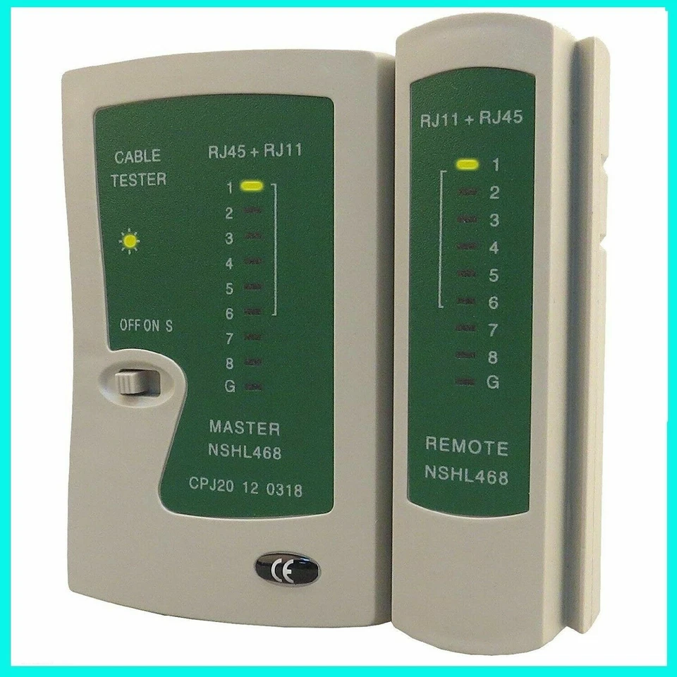 TESTER CAVO DI RETE LAN TELEFONICO RJ45 / RJ11 / RJ12 NETWORK ETHERNET TEST CAVI - Immagine 2 di 4