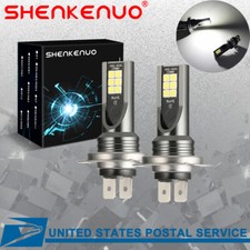 2PCS H7 LED Headlight High Low Beam Bulb 6000K White 80W DRL Driving Fog Light