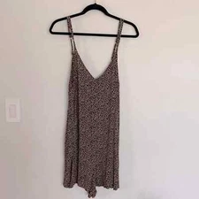 American Eagle Leopard Print Romper - S