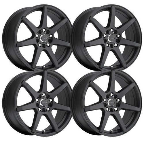 (Set-4) Raceline Evo Black 16X7 5X112/5X120 +40mm wheels rims 16 inch ...