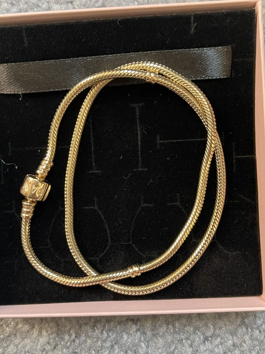 Pandora 14k Gold g585 AlE solid gold necklace 16.5 “ New 100 Pandora 14k Gold g585 AlE solid gold necklace 16.5 “ New 100