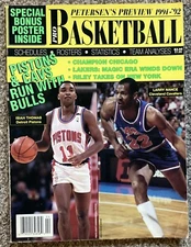 1991-92 NBA Pro Basketball Petersen’s Preview Magazine  VINTAGE