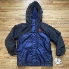 US Polo Assn. Blue And Black Winter Hooded Jacket Size 7