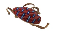 Small Beaded Plains Umbilical Cord Fetish Size: 4"L x 2"W