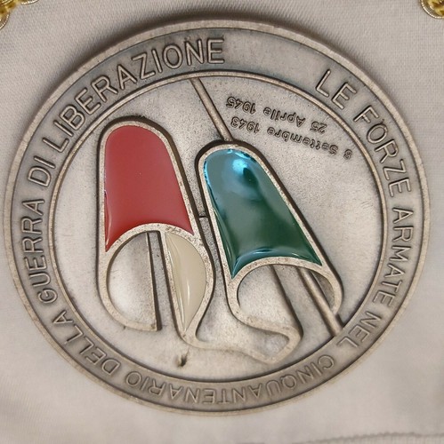 🔵WW2 MEDAGLIA FORZE ARMATE CINQUANTENARIO GUERRA LIBERAZIONE ESERCITO AVIAZIONE