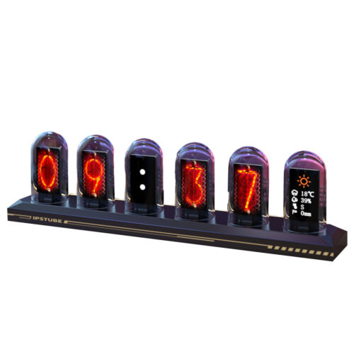 RGB Nixie Tube Clock LED Glows IPS Color Screen Gaming Desk Decor DIY background - Picture 4 of 13