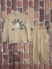 Nike Air Jordan Youth 2 Piece Set Pullover Hoodie  Sweatpants Fleece Size 4-5Y