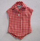 Vintage Barbie #967 Picnic Set ~ Red & White Checked Body Blouse Top