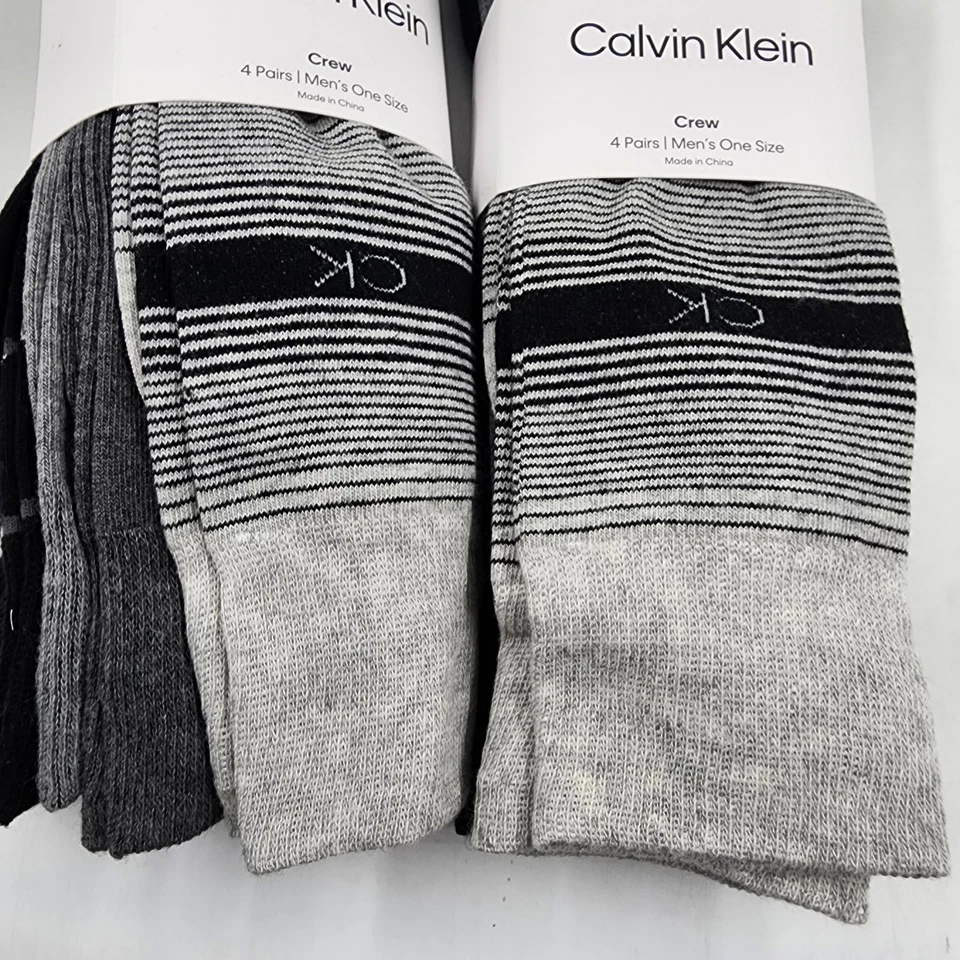 Calcetines de vestir Calvin Klein de longitud redonda para hombre talla única gris paquete surtido de 8 Foto 4 de 4