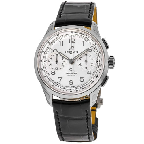 New Breitling Premier Chronograph 40 Silver Dial Men's Watch AB0930371G1P1
