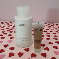 OUAI St. Barts Body Cleanser Foaming Body Wash 10 fl oz and Mini Shampoo 1 fl oz