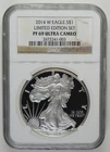 2014-W American Silver Eagle Limited Edition Set NGC PF69 ULTRA CAMEO