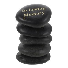 5pcs Memorial Stones - Inspirational River Rocks Engraved With Loving Memories