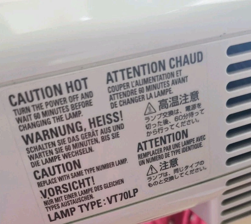 NEC VT47 VGA Home Cinema Projector Tested W/ Power Cord 79% Lamp Hours - Image 3 of 4