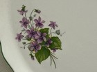 OLD FOLEY James Kent LTD UK White Purple Violets Wild Flower Cake Plate + Server — photo 3