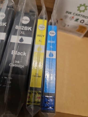 802XL BK (TOTAL 2) 802XL 1 Cyan AND 1 Yellow Ink Cartridges New AND SEALED - 第 7/7 張圖片